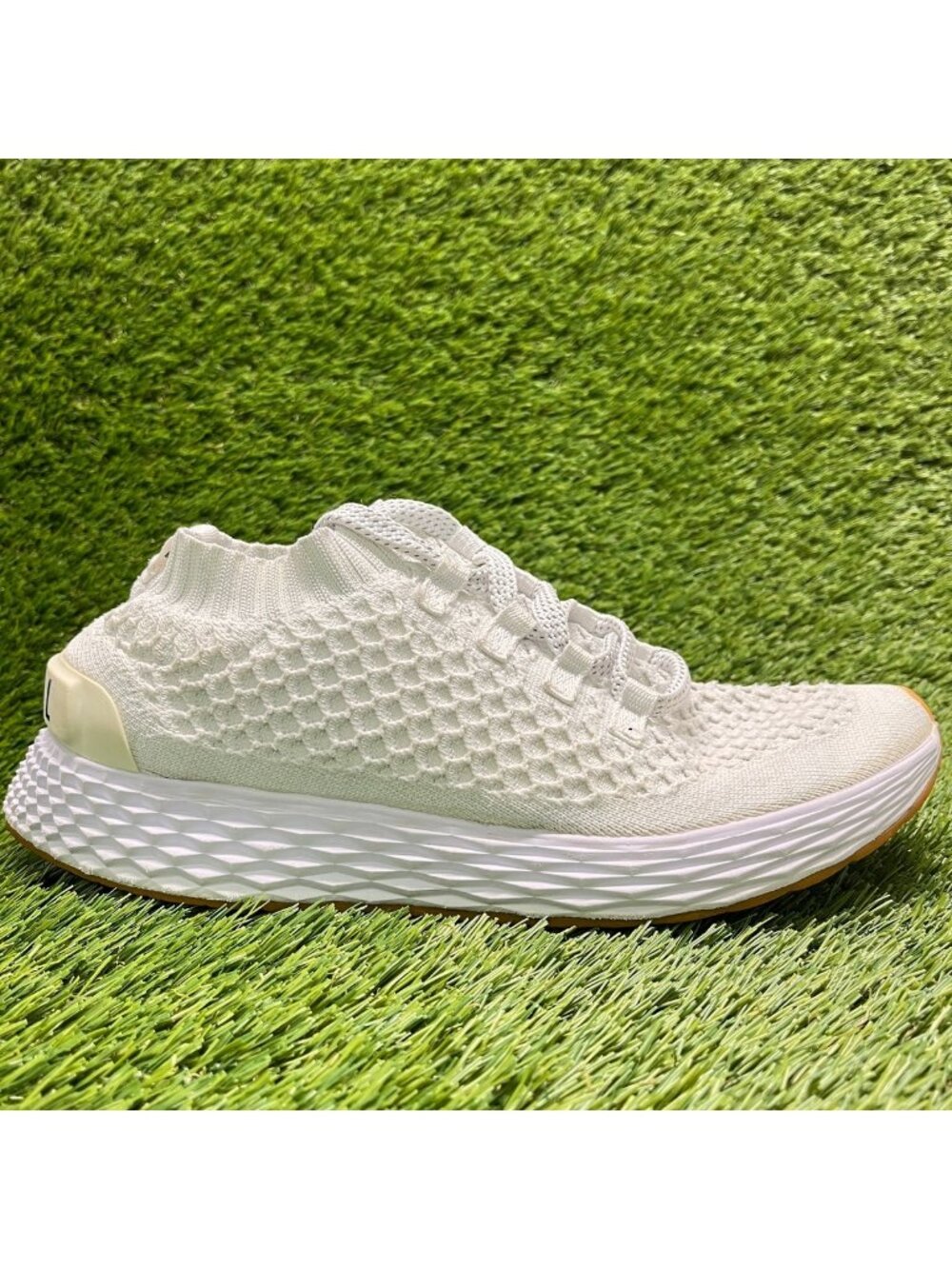 Nobull Allday Knit Mens Size 8 White Athletic Running Walking Shoes Sneakers